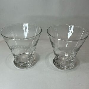Baileys Rock Glass 8 Oz Each 4 1/4 In Tall 3 3/4 Round Set 2 Liquor Bar Cocktail